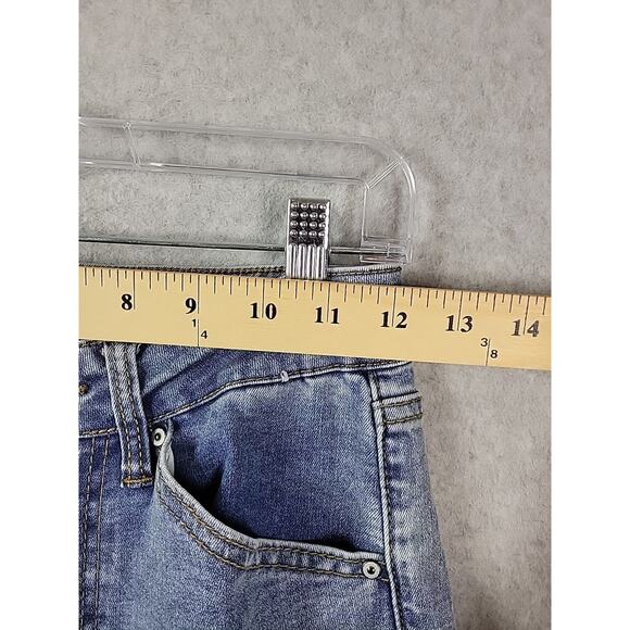 Fire & Rain Blue Denim Wide Leg Cargo Jeans Junior Women's 1 Stretch - Picture 11 of 13